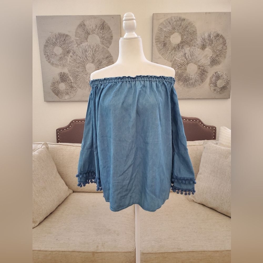 Hester & Orchard Off-Shoulder Blouse Sz Med